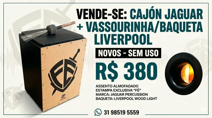 Cajon Jaguar+ vassourinha baqueta Liverpool 