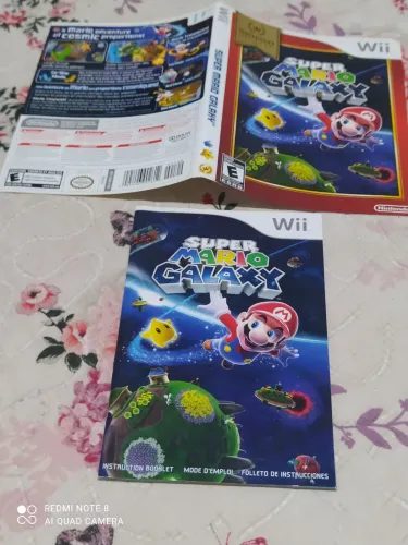 Capa e manual Super Mario Galaxy Nintendo Wii 