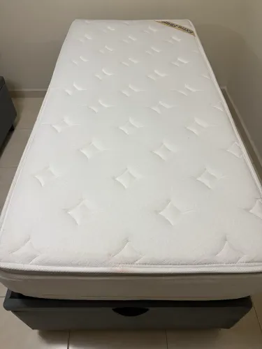 Cama box baú com colchão solteiro