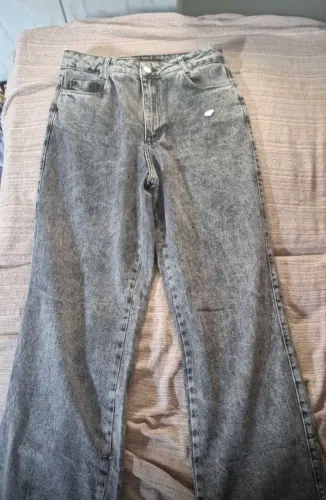 Calça wide leg NOVA marmorizada