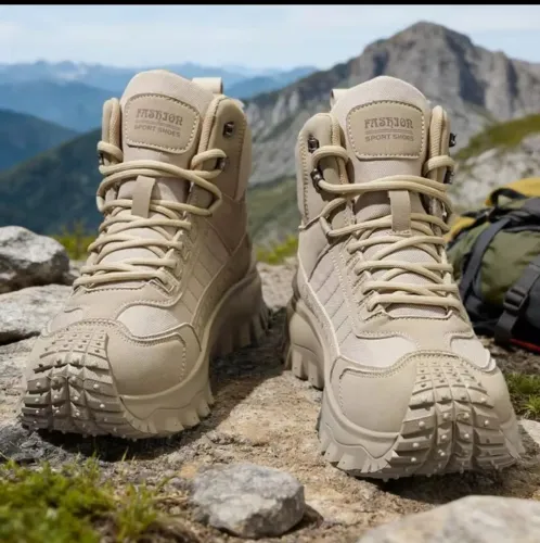 Bota de caminhada esporte ao seu aberto  sola grossa e macia 