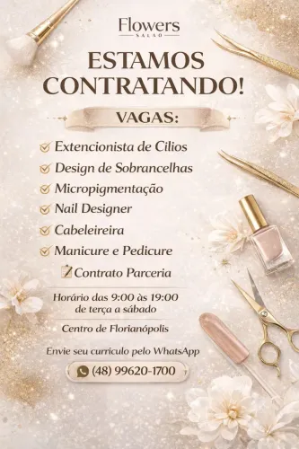 Vagas para profissionais da beleza 