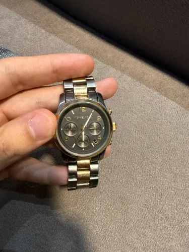 Relogio Michael Kors mk5383 cinza chumbo/dourado