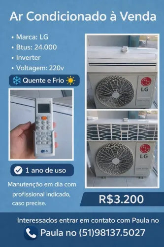Vendo Ar Condicionado 25 btus quente e frio