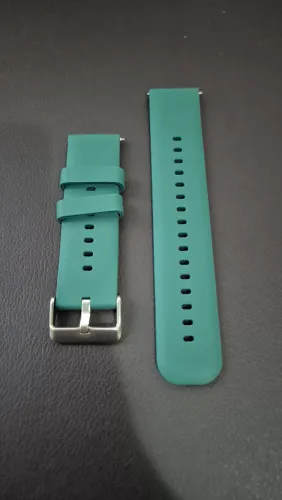Pulseira de relógio em silicone verde 22mm