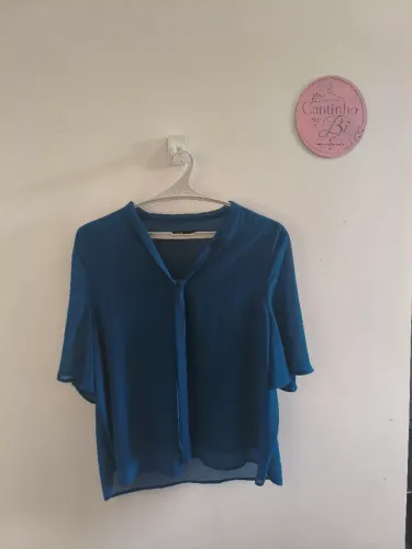 Blusa Azul Manga 3/4 Marisa Tam. 44