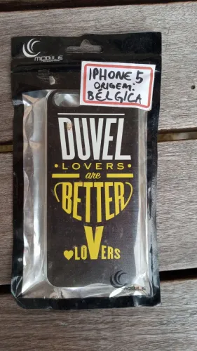 Capa de smartphone celular iPhone 5 cerveja Duvel oficial importado Bélgica novo lacrado