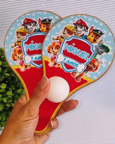 Lembrancinha raquete de ping poig personalizado 