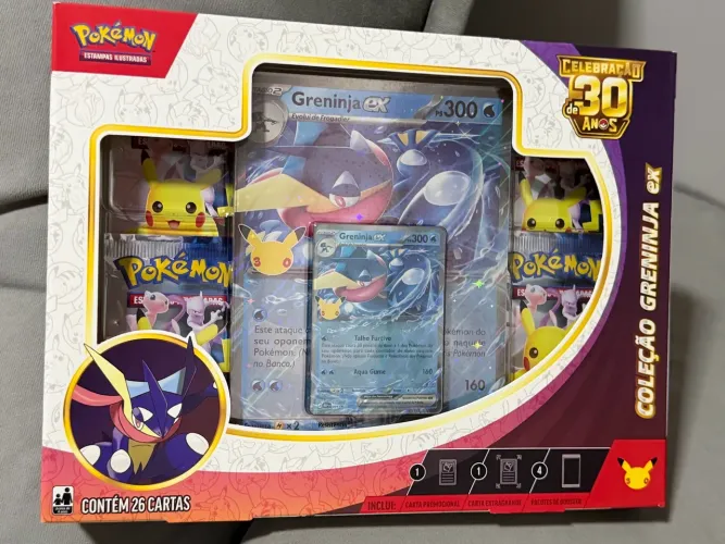 Pokémon Greninja ex TCG coleção 30 anos lacrado!