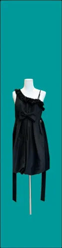 Vestido balone preto