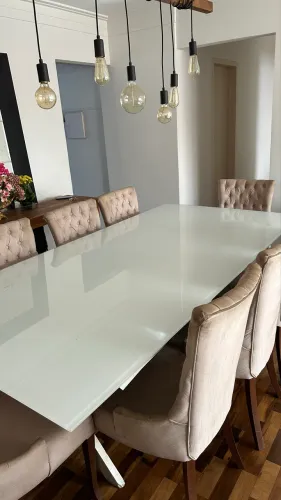 Tampo de mesa de vidro 1,10 x 2,20 m 