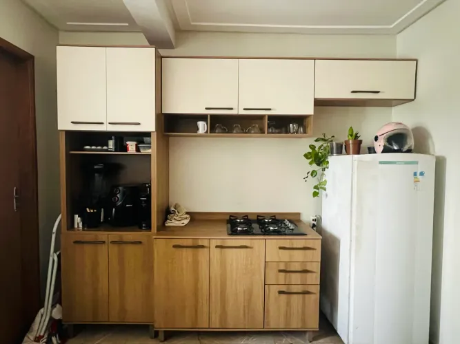 Armário de cozinha e cooktop 4 bocas