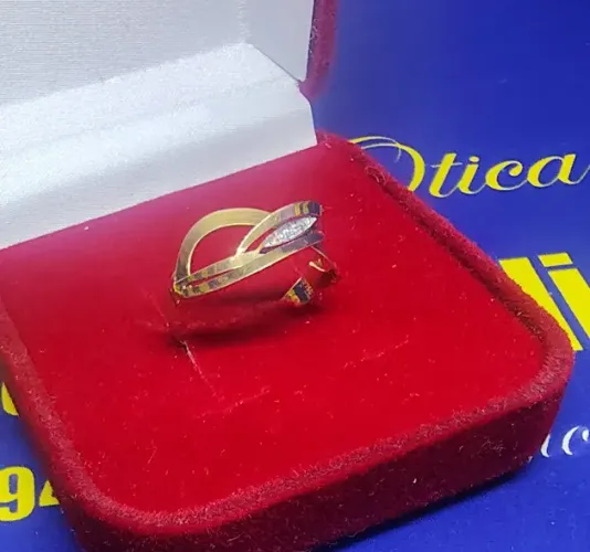 Anel Maciço Feminino Ouro Branco e Amarelo18 Kilates Peso 1.30 Gramas