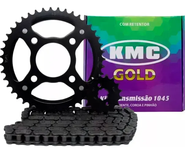 KIT RELACAO FAN125 09-13 C/RET 1045 KMC GOLD