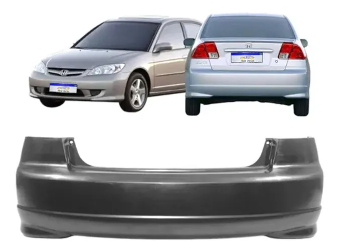 Parachoque Traseiro Honda Civic 2004 2005 2006 Novo