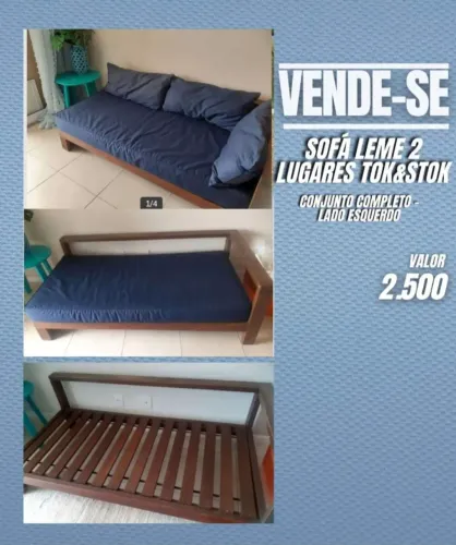 Sofá Leme Tok&Stok para ambiente externo e interno.