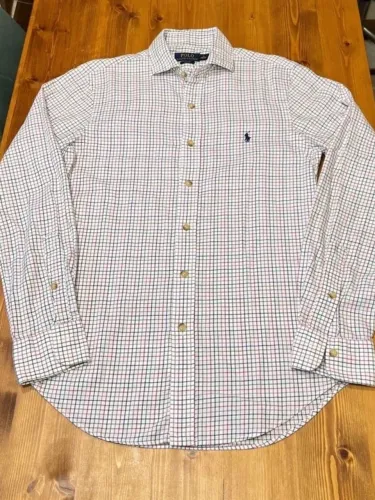 camisa polo ralph lauren xadrez slim fit tam s algodão 100% original