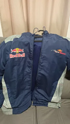 Jaqueta corta vento Red Bull Touro roso forrada 