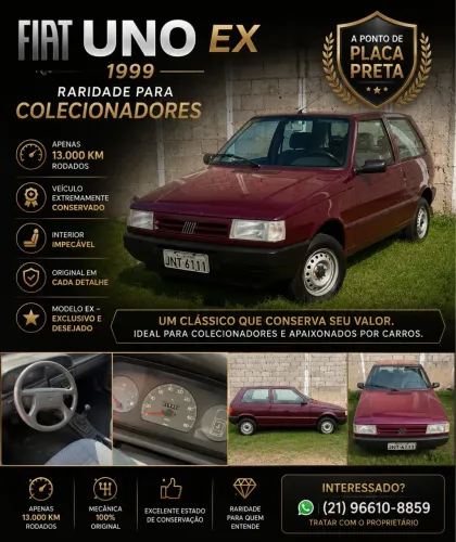 Fiat Uno Mille/ Mille EX/ Smart 2P (álcool) 1999