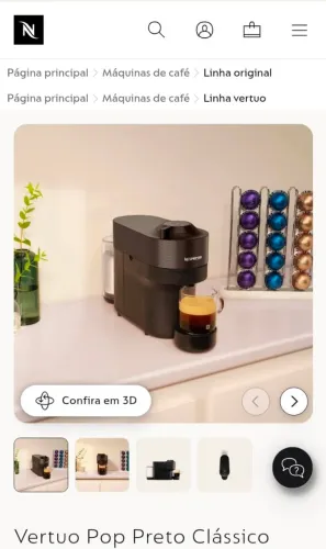 Cafeteira nespresso vertuo pop