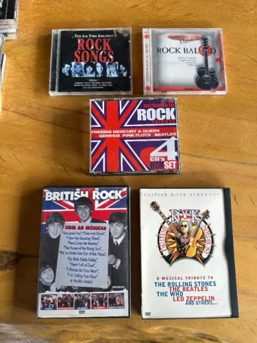 Coletâneas de Rock - Lote c/ 6 CDS + 2 DVDS
