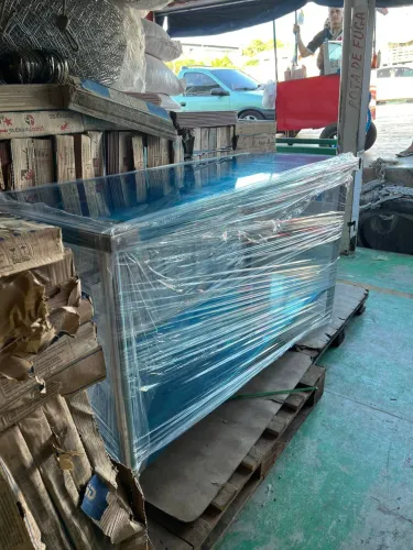 Mesa em inox Med 1.80x60x85 com prateleira