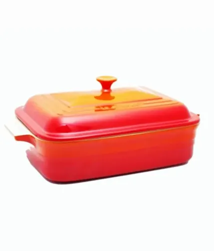 Travessa Com Tampa Laranja Le Creuset