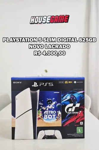 Playstation 5 Slim Digital + 2 jogos - Novo Lacrado