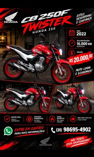 Vendo mó Twister CB250 F