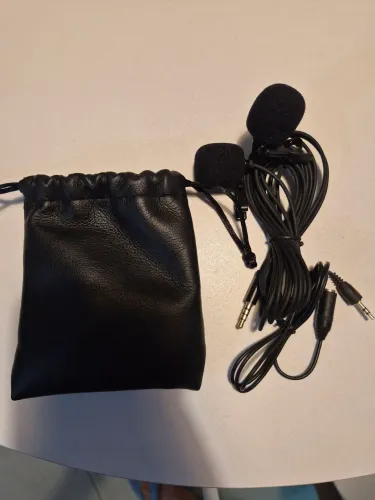 Microfone de lapela com fio para celular 