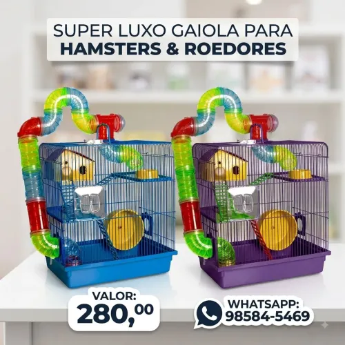 Gaiola com Tubos , super luxo para hamster / roedores