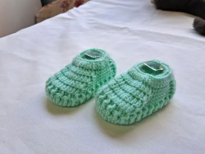 Sapatinho de crochê para bebê