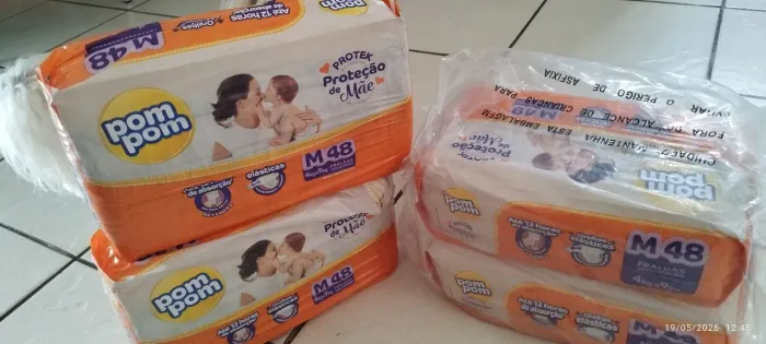 Fralda protex proteção de mãe tamanho M 4 pacote por R$130,00