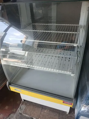 Balcão estufa quente pl salgados vidro semi curvo
