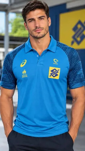 Blusa Polo da Asics Azul tamanho G, bonita, original, bem confortável, tecido macio e leve