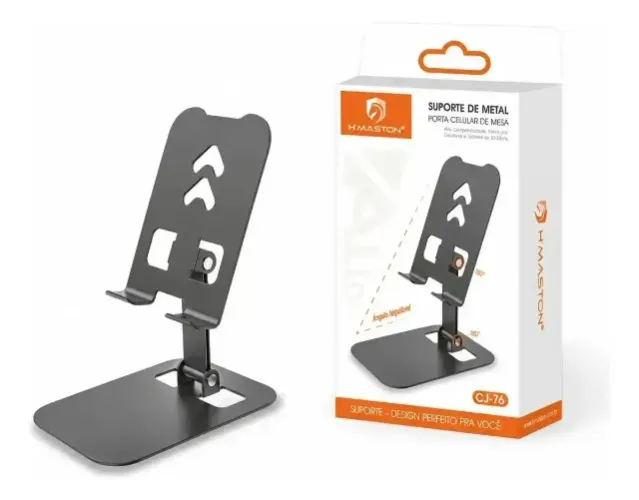 Suporte de Mesa Para Celular E Tablet Ajustável Em Metal Universal Novo Loja Coimbra Compu