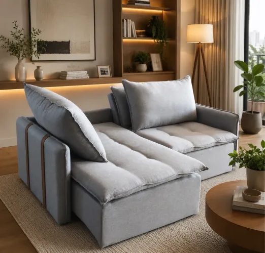 Sofá Cama Slim Linho NOVO