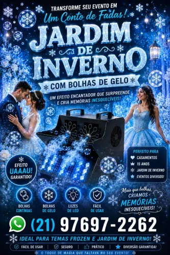 Bolhas de gelo Jardim de inverno e Frozen