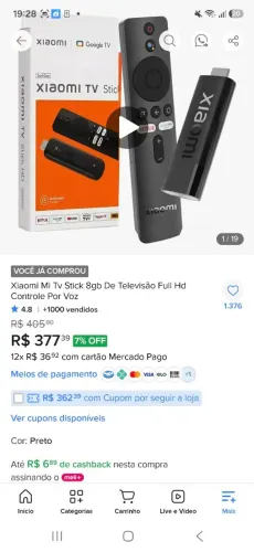 Vendo xaumi stik 4k novo so fiz testar