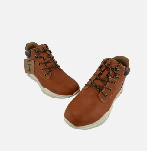 Bota Vostey Masculina marrom com cadarço no tornozelo tamanho 43DRZL22007
