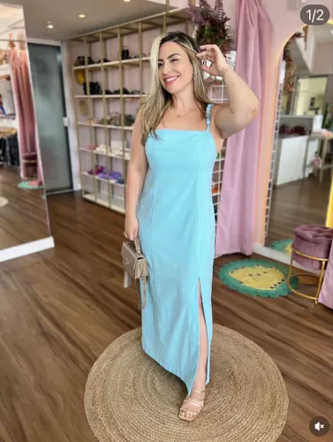 Vestido Farm azul 