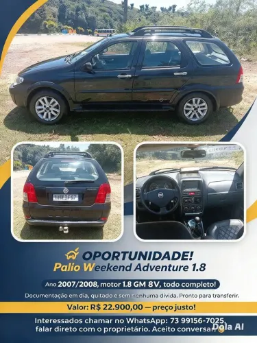 Fiat Palio Week. Adv/adv Tryon 1.8 MPI Flex 2008
