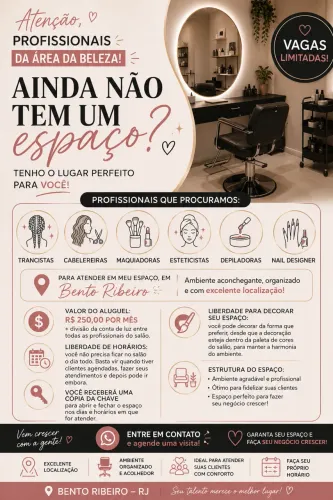 ALUGUEL DE ESPAÇO EM SALÃO 