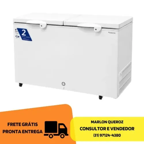 Freezer Horizontal 2 Tampas 503 Litros Fricon