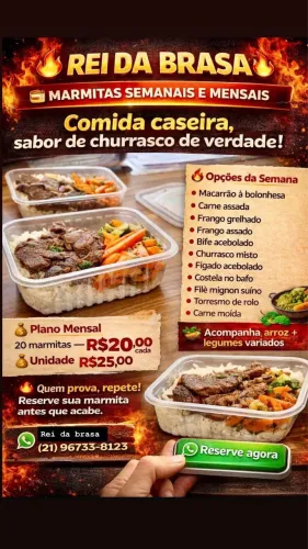REI DA BRASA -MARMITAS E CHURRASCO