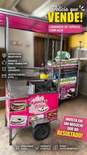 Carrinho de açaí e carrinho de tapioca