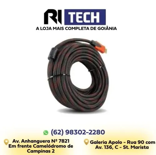 Cabo Hdmi 20 Metros TVs Videogames Computadores