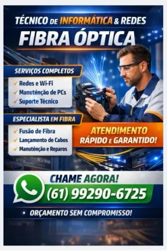 Wi-Fi Travando? CFTV, Fibra, Redes - Técnico Certificado Brasília e Entorno
