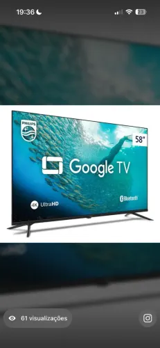 Smart Tv 4k Uhd Led 58 Philips Pug7019 Wi-fi Google Tv 3 Hd