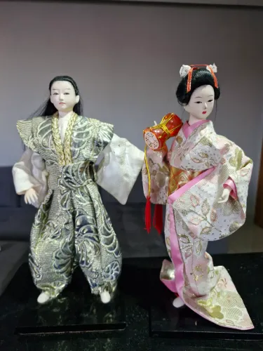 Bonecas decorativas japonesas gueixa casal para restauro